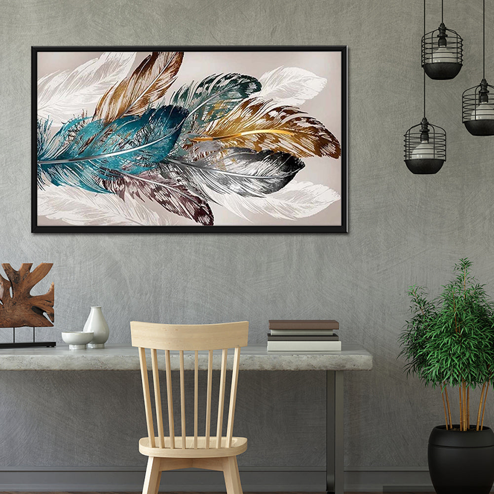 (80*40cm)Feather - Full Round Drill Diamond Painting