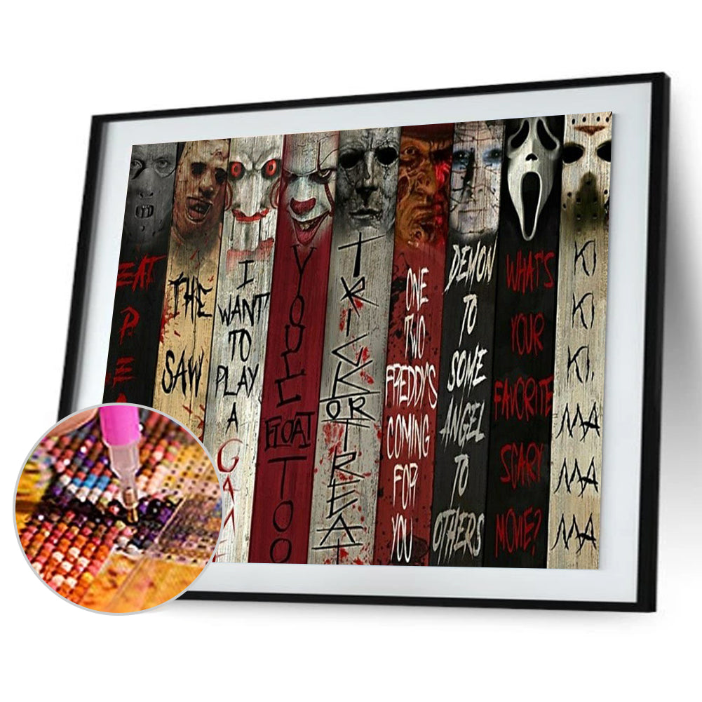 (40*50cm)Horror skull - Full Round Drill Diamond Painting