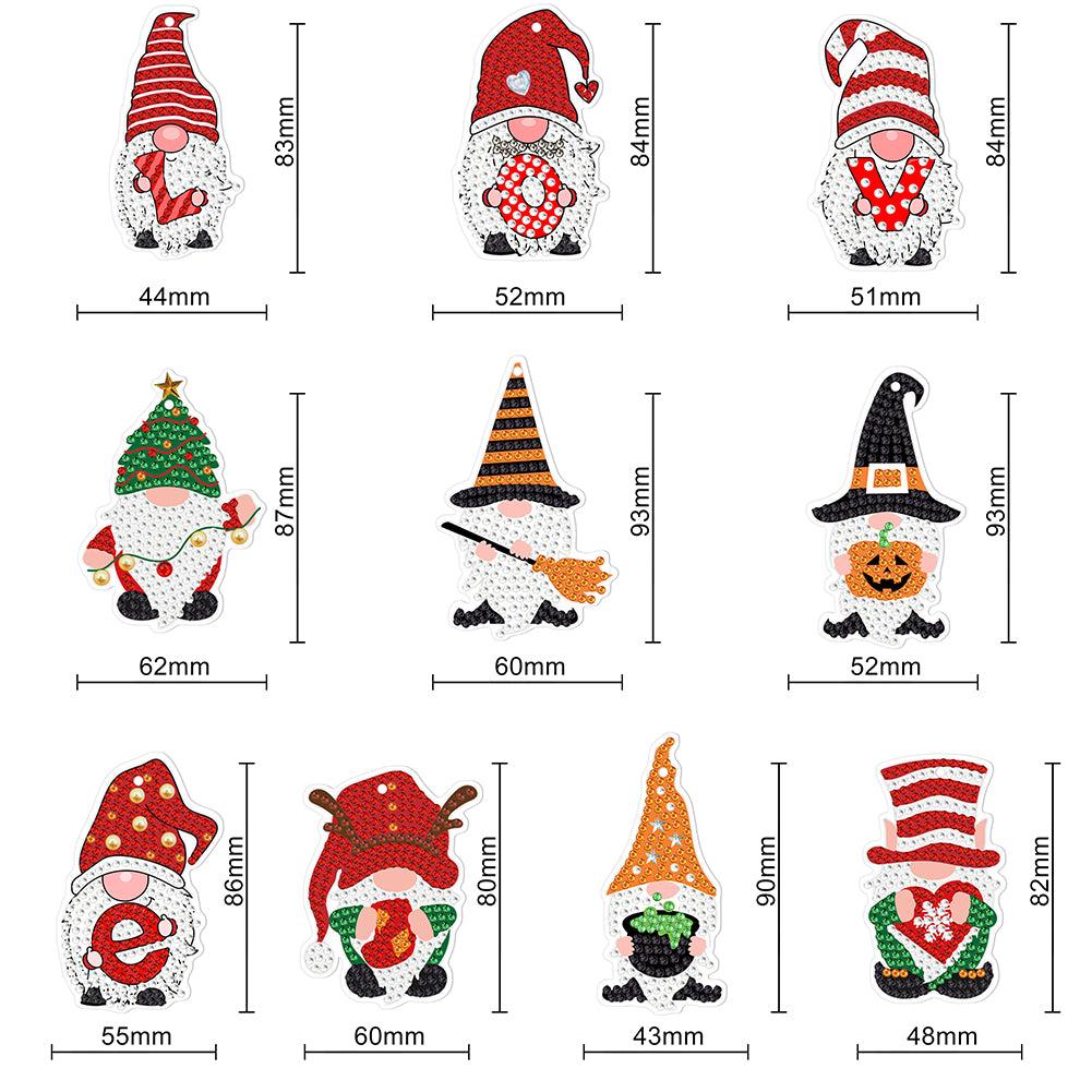 10pcs One-sided Hanging Christmas Ornament Party Props