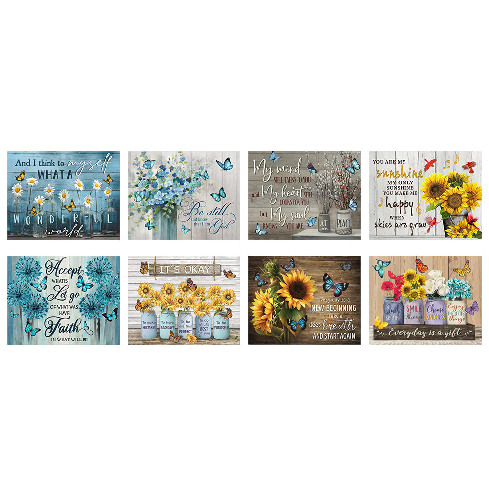 (40*50cm)Sunflower Letters - Full Round Drill Diamond Painting