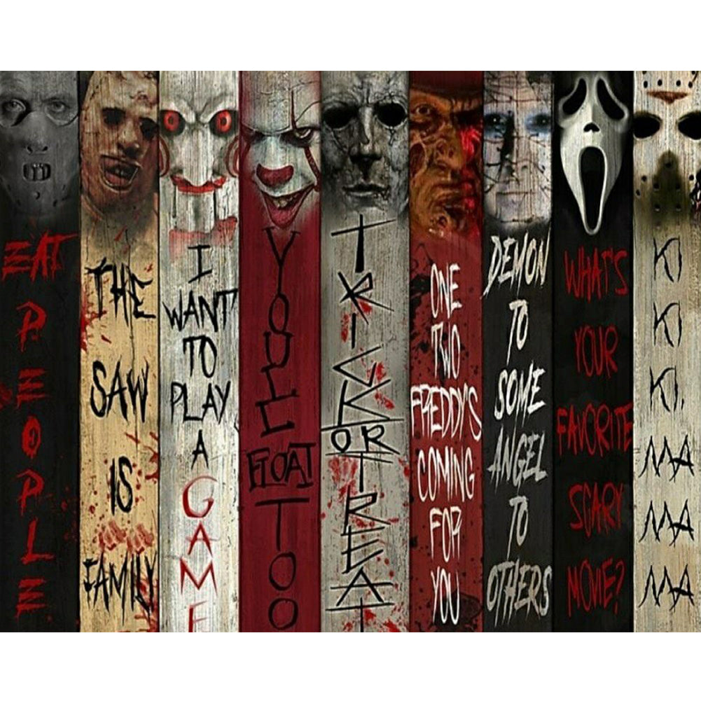 (40*50cm)Horror skull - Full Round Drill Diamond Painting