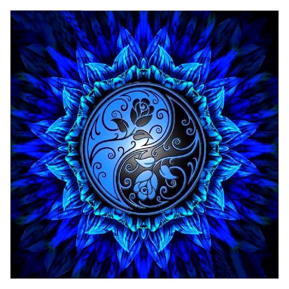 5D DIY Full Drill Diamond Painting Blue Rose Cross Stitch Embroidery Mosaic