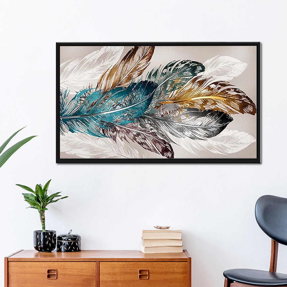 (80*40cm)Feather - Full Round Drill Diamond Painting