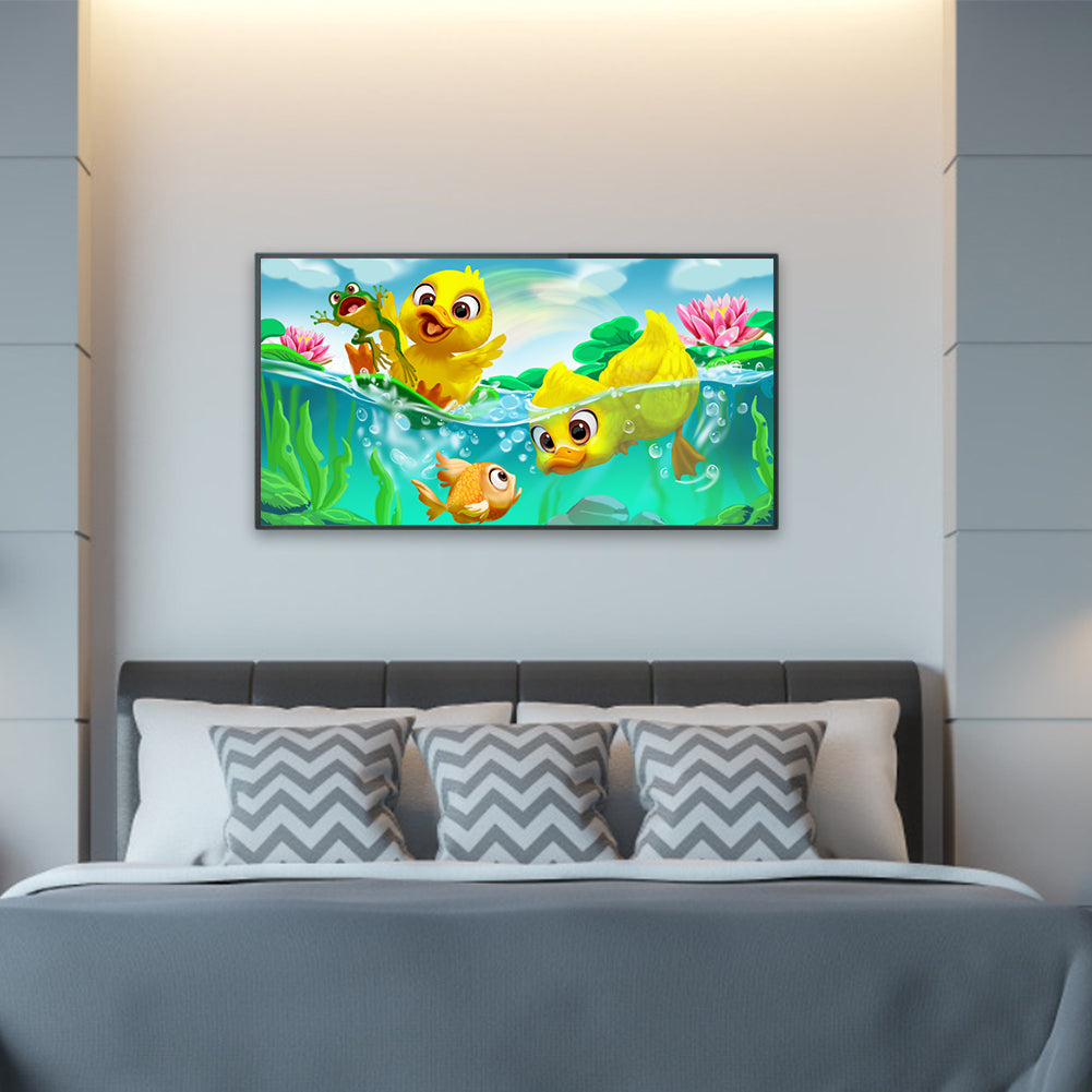 (60*30cm)Duck - Full Round Drill Diamond Painting