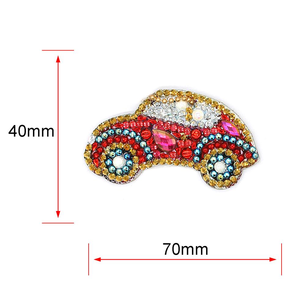 5pcs DIY Car Full Drill Special Shaped Diamond Painting Keychains Pendant