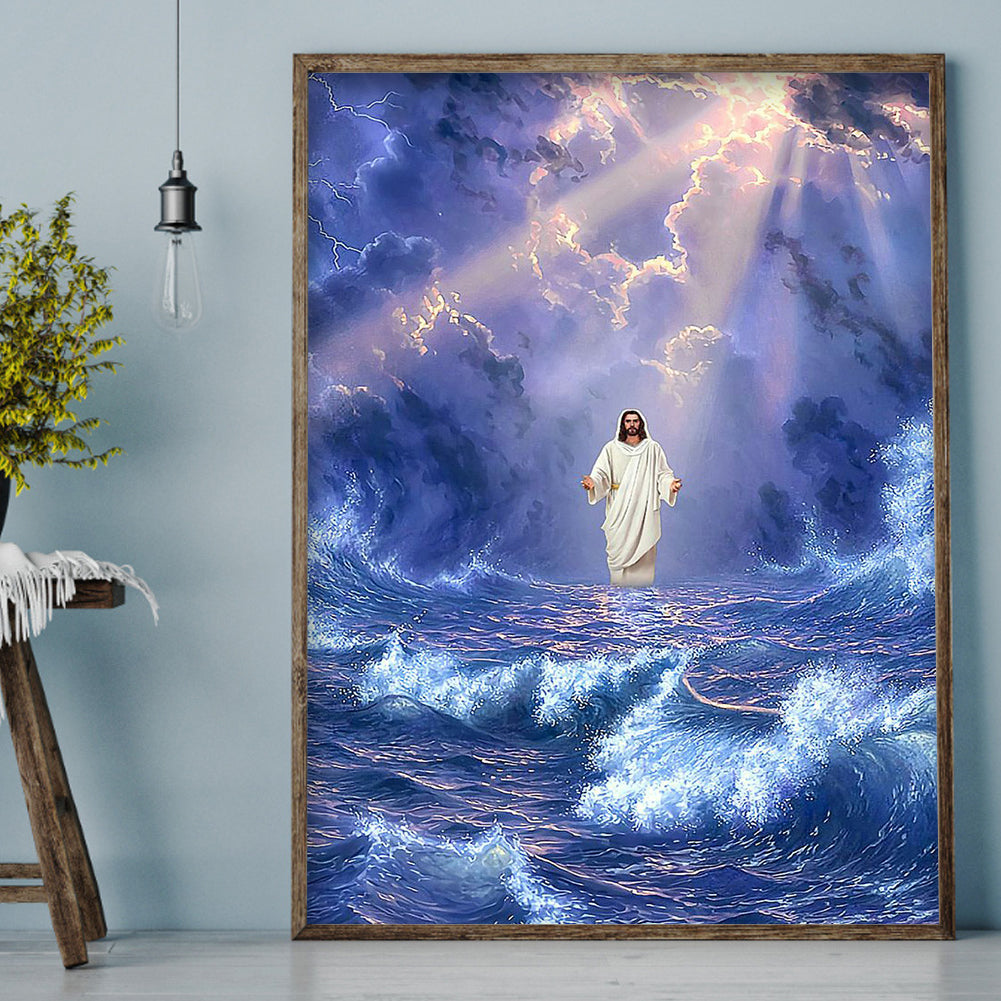 (35*50cm)Jesus - Full Round Drill Diamond Painting