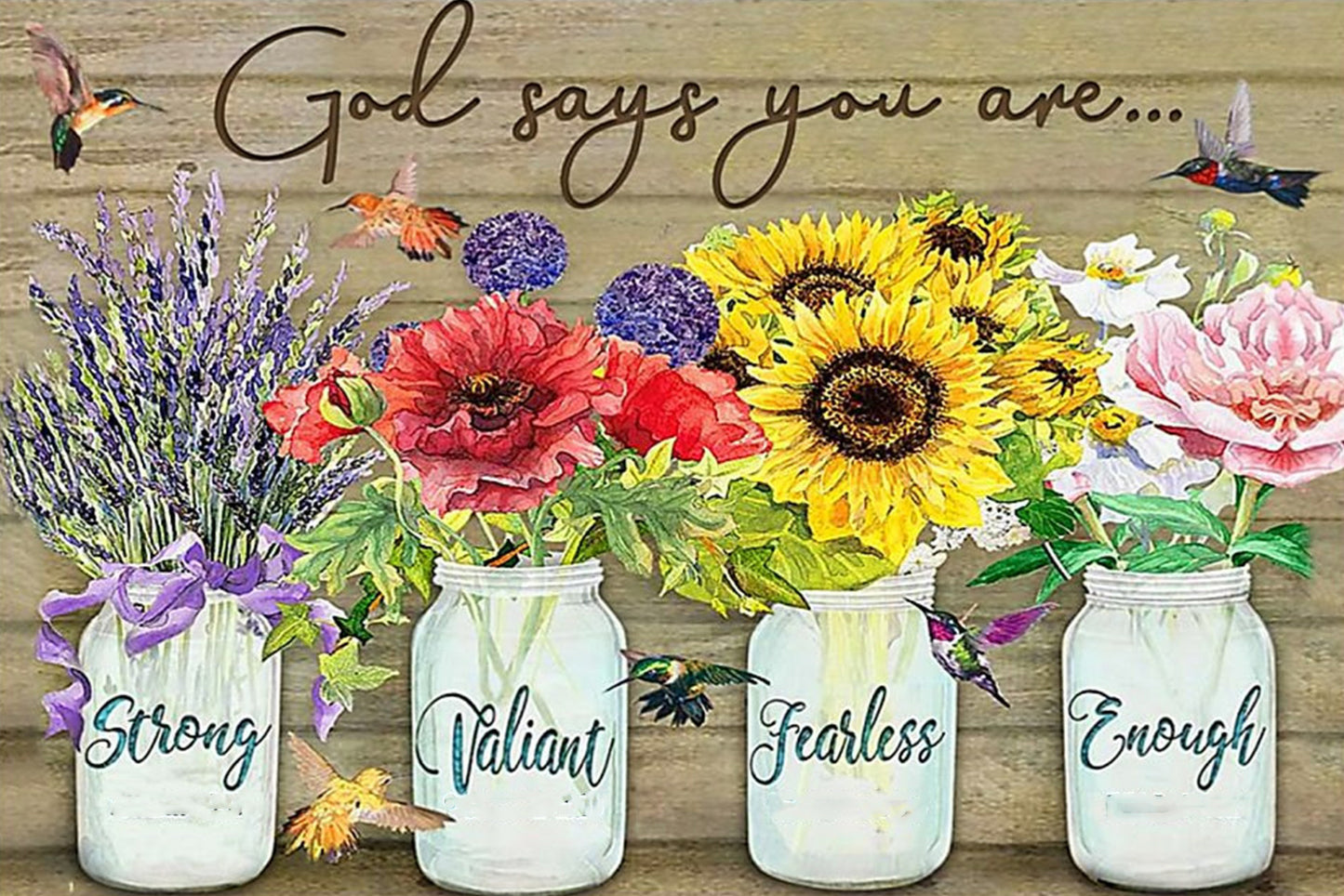 (40*50cm)Sunflower Letters - Full Round Drill Diamond Painting