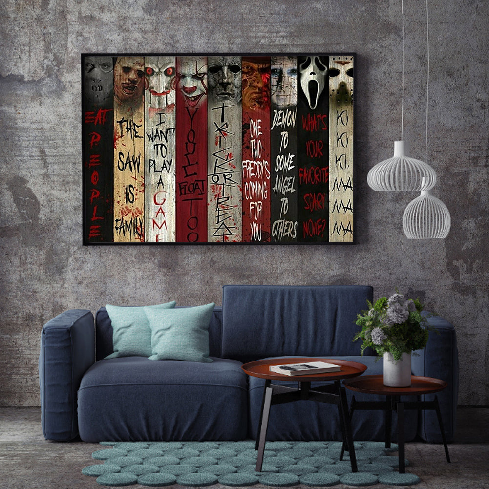 (40*50cm)Horror skull - Full Round Drill Diamond Painting