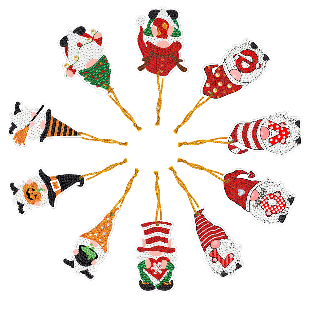 10pcs One-sided Hanging Christmas Ornament Party Props