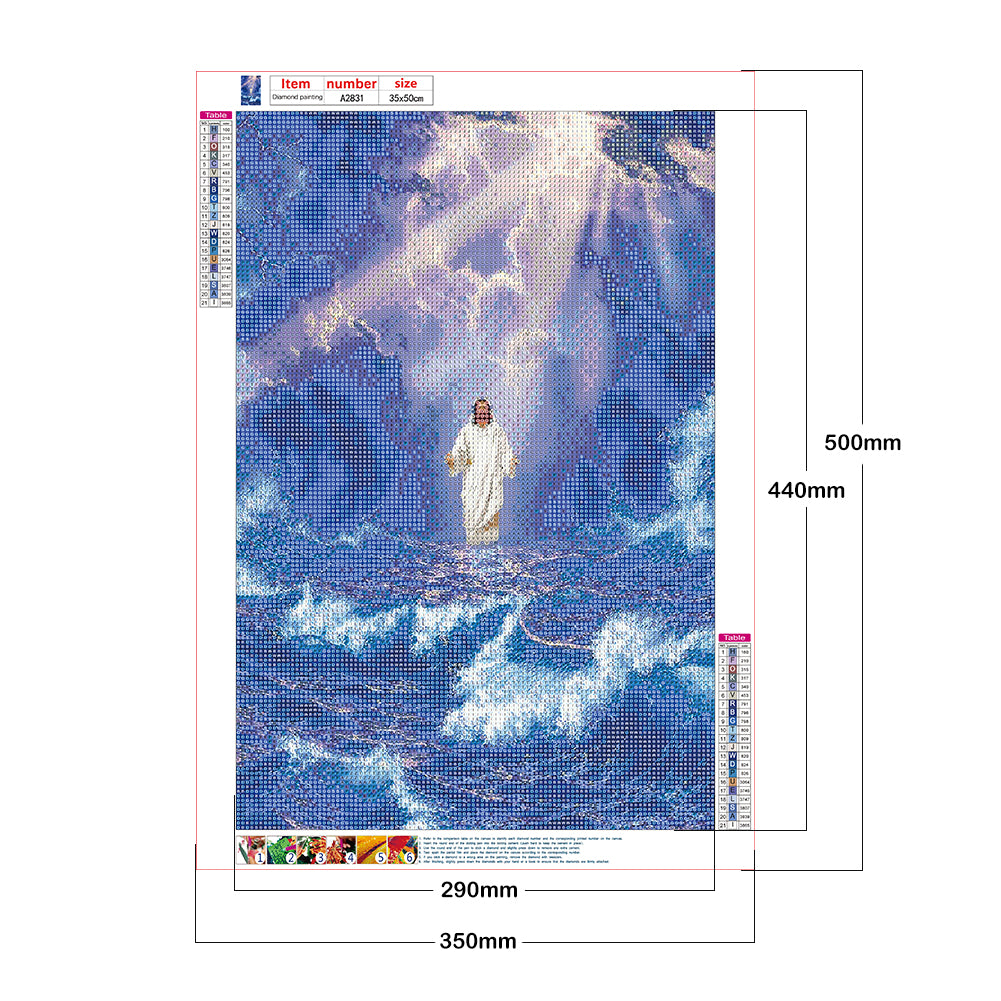 (35*50cm)Jesus - Full Round Drill Diamond Painting