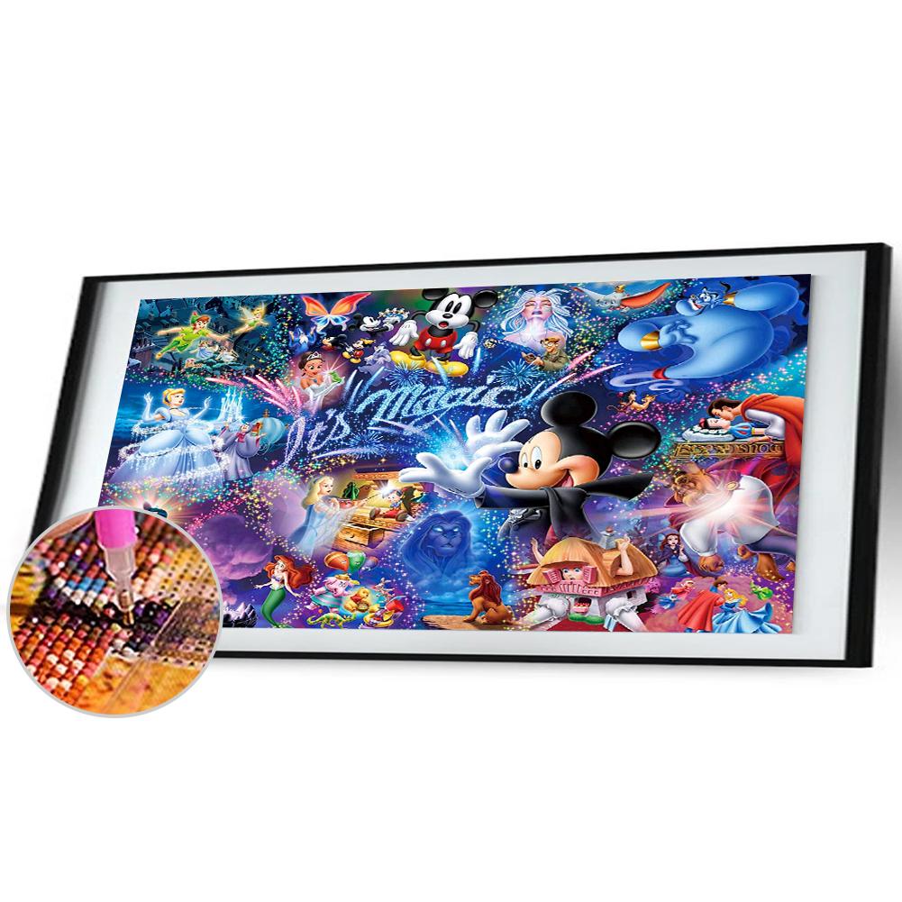 (80*40cm)Mickey Mouse - Full Round Drill Diamond Painting