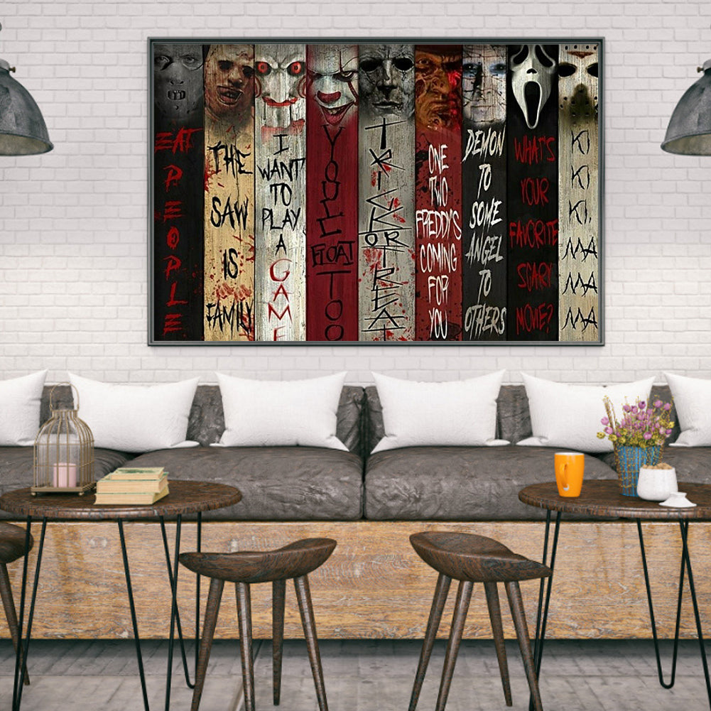 (40*50cm)Horror skull - Full Round Drill Diamond Painting