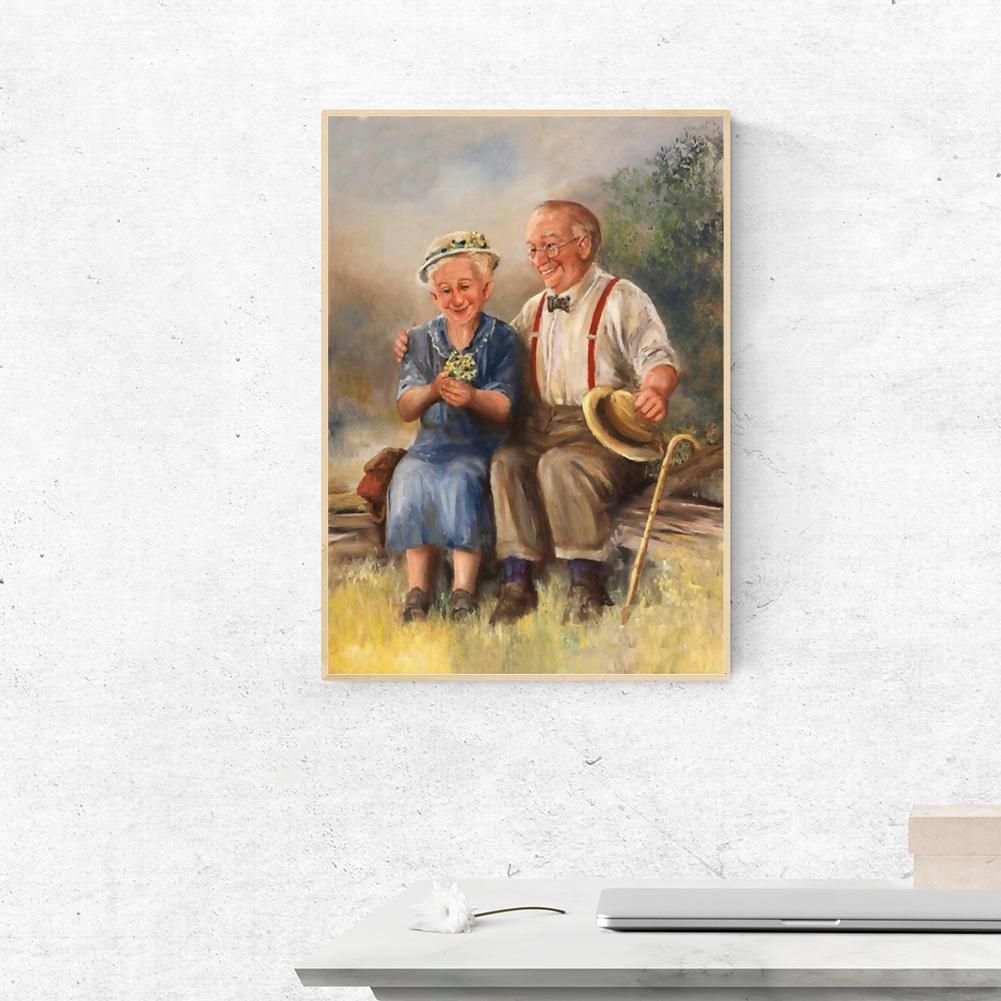 Warm Old Lovers - Full Round Drill Diamond Painting