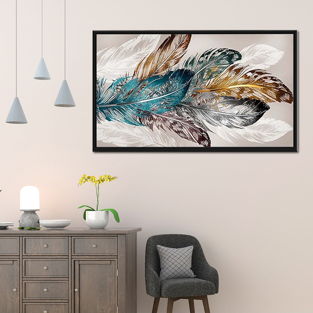 (80*40cm)Feather - Full Round Drill Diamond Painting