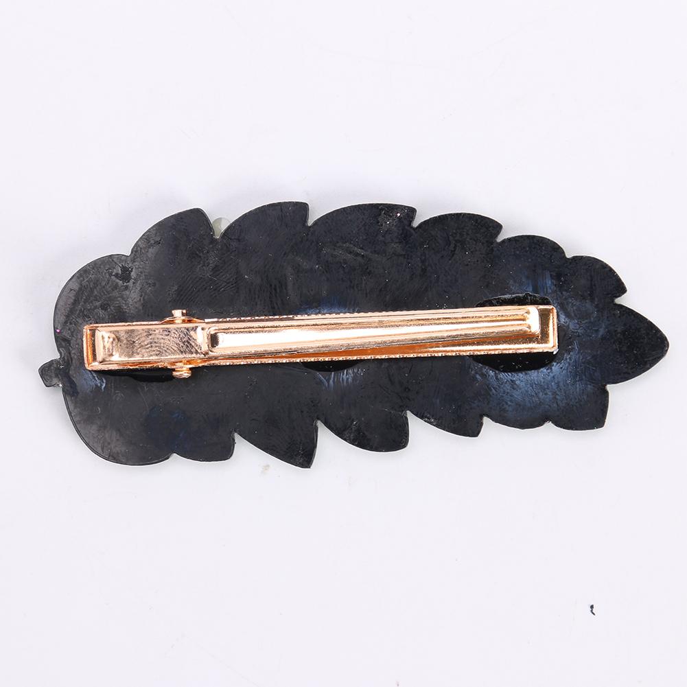 3pcs DIY Handmade Hair Clips Crystal Leaf Women Hairpin Barrettes Bobby Pin