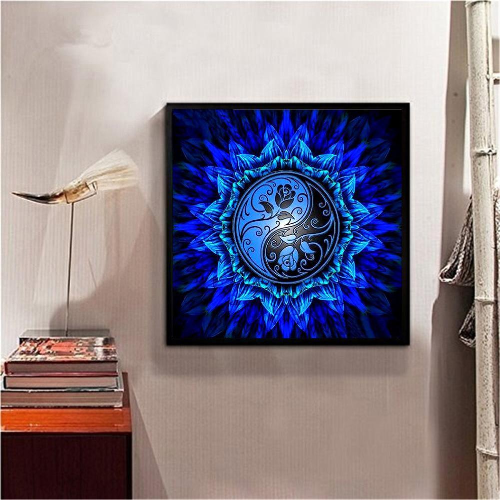 5D DIY Full Drill Diamond Painting Blue Rose Cross Stitch Embroidery Mosaic