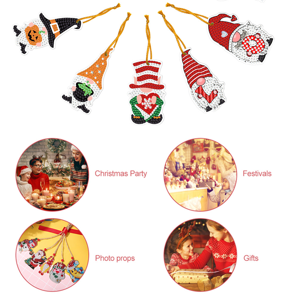 10pcs One-sided Hanging Christmas Ornament Party Props