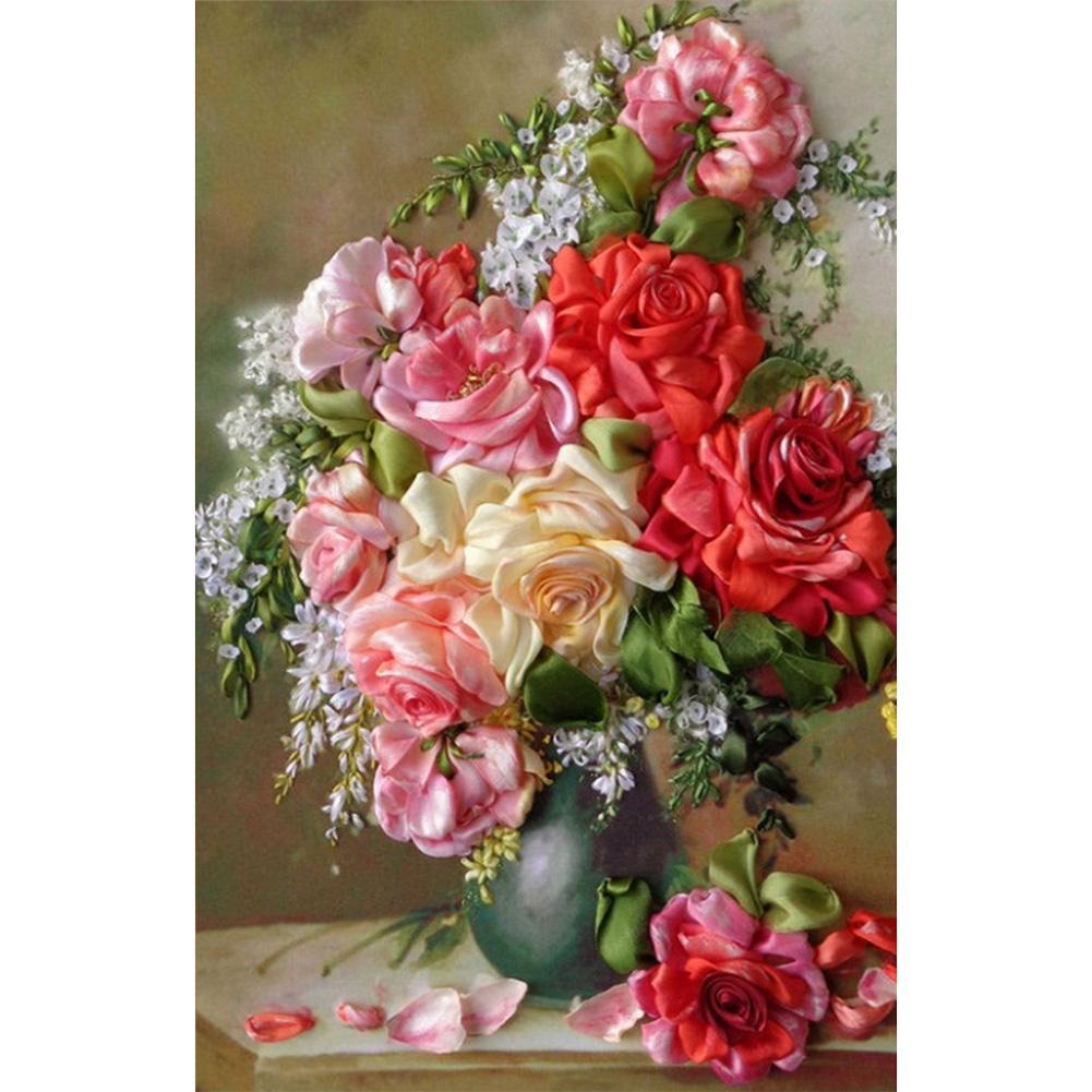 (40*60cm)Flower - Full Round Drill Diamond Painting