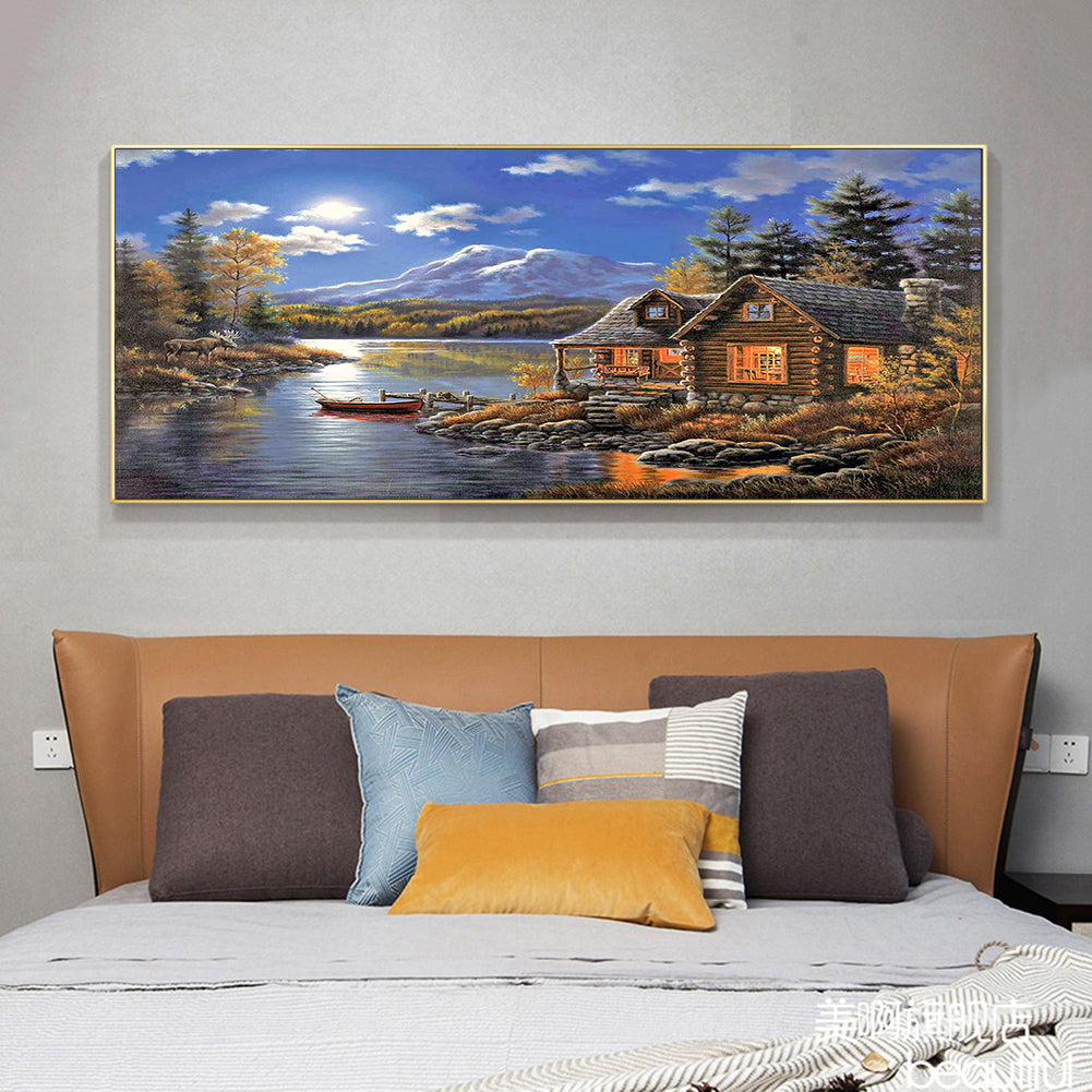 (80*40cm)Streetscape - Full Round Drill Diamond Painting
