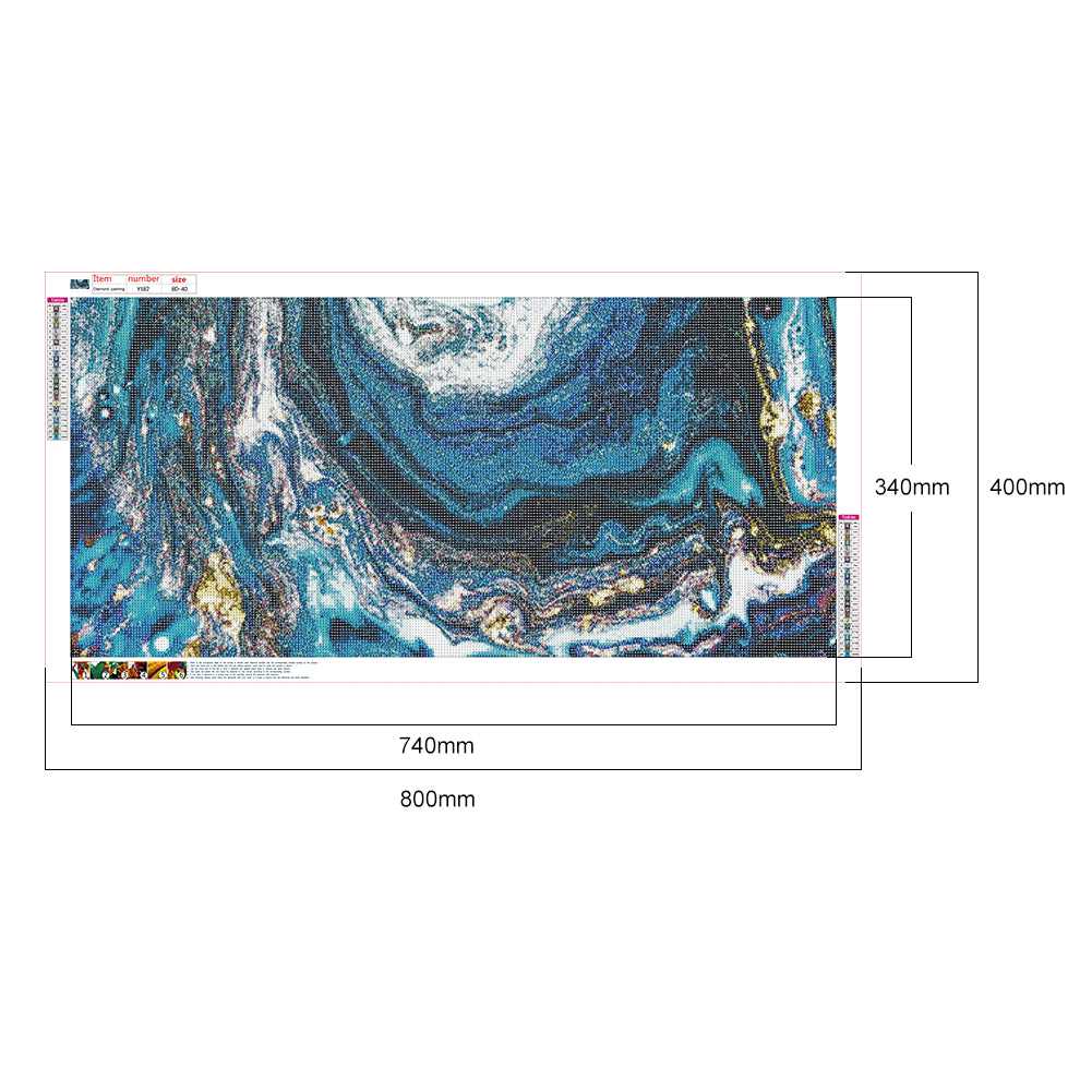 (80*40cm)Galaxy - Full Round Drill Diamond Painting