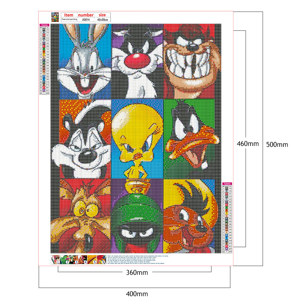 (40*50cm)Cartoon Character - Full Round Drill Diamond Painting