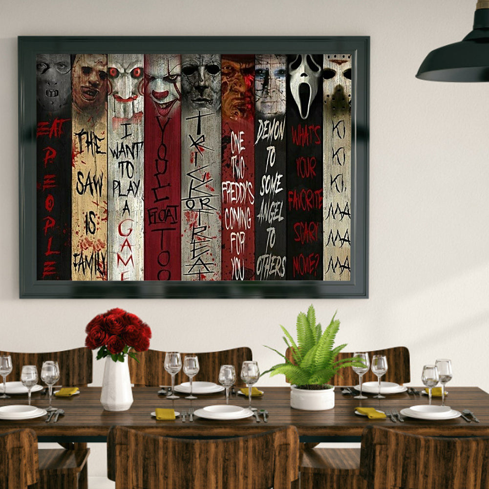 (40*50cm)Horror skull - Full Round Drill Diamond Painting