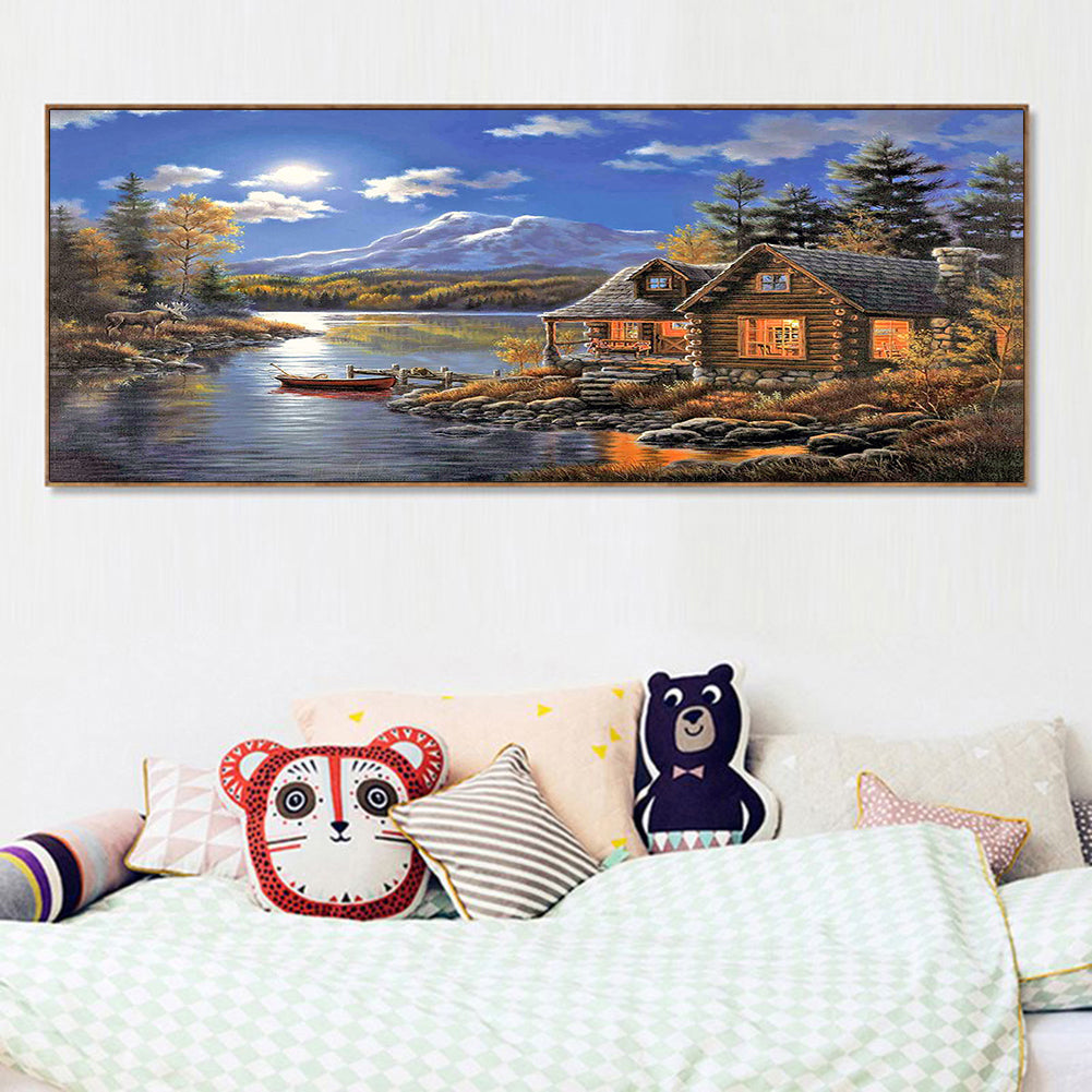 (80*40cm)Streetscape - Full Round Drill Diamond Painting