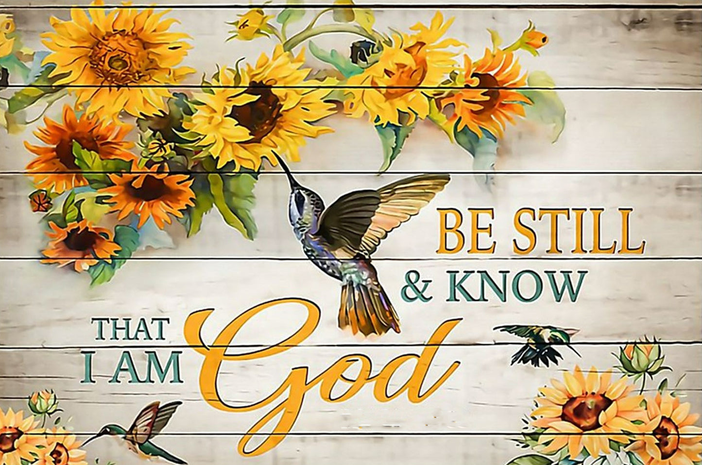 (40*50cm)Sunflower Letters - Full Round Drill Diamond Painting