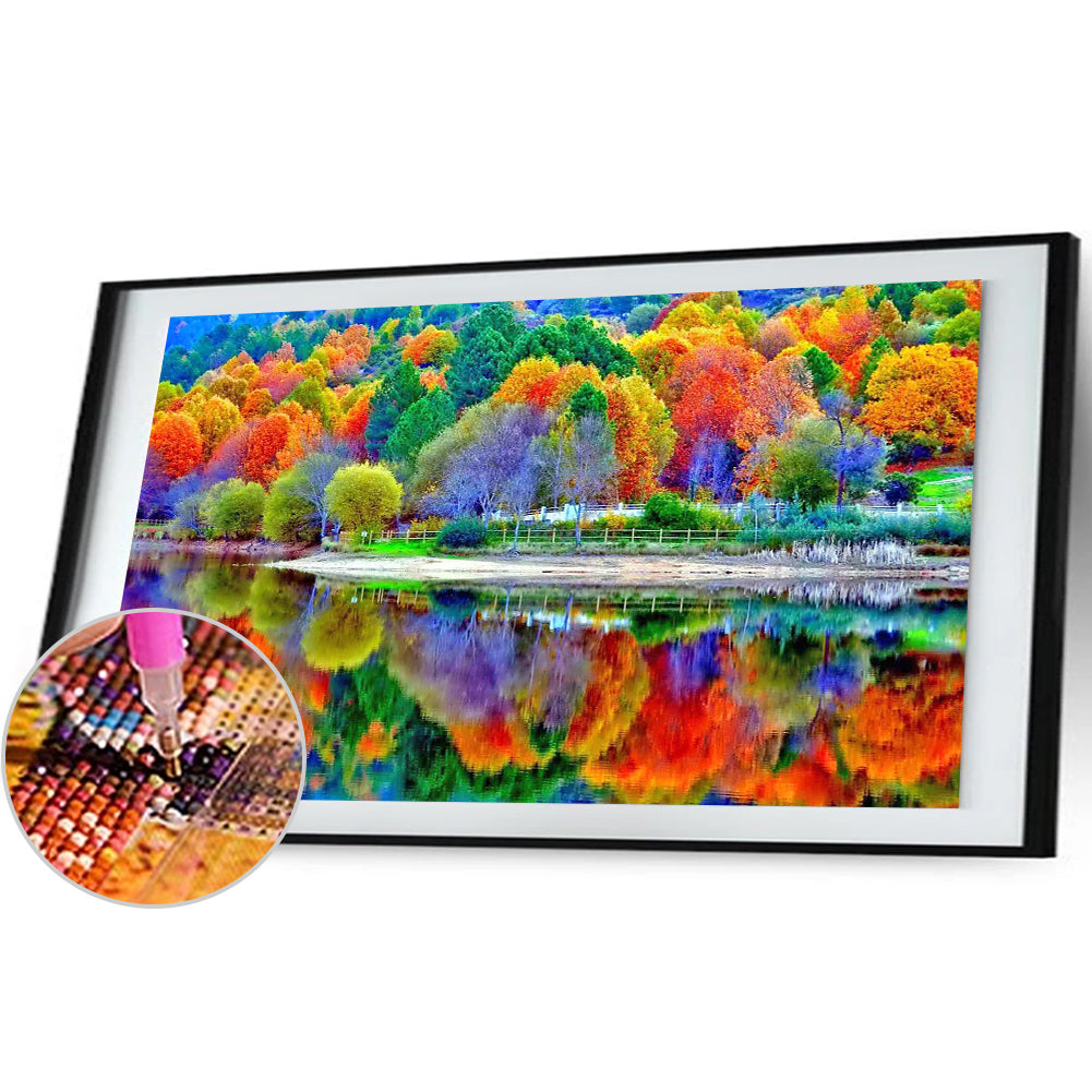 (85*45cm)Colorful Forest - Full Round Drill Diamond Painting
