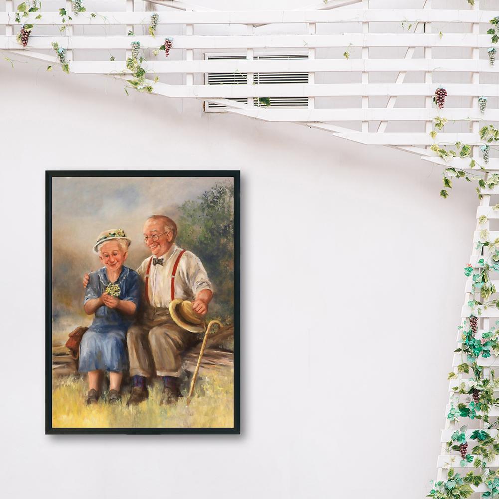 Warm Old Lovers - Full Round Drill Diamond Painting