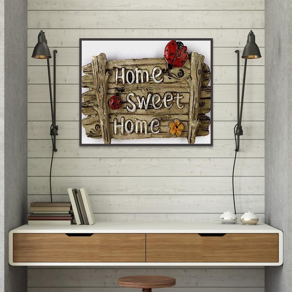 5D DIY Full Drill Diamond Painting Home Sweet Home Cross Stitch Embroidery