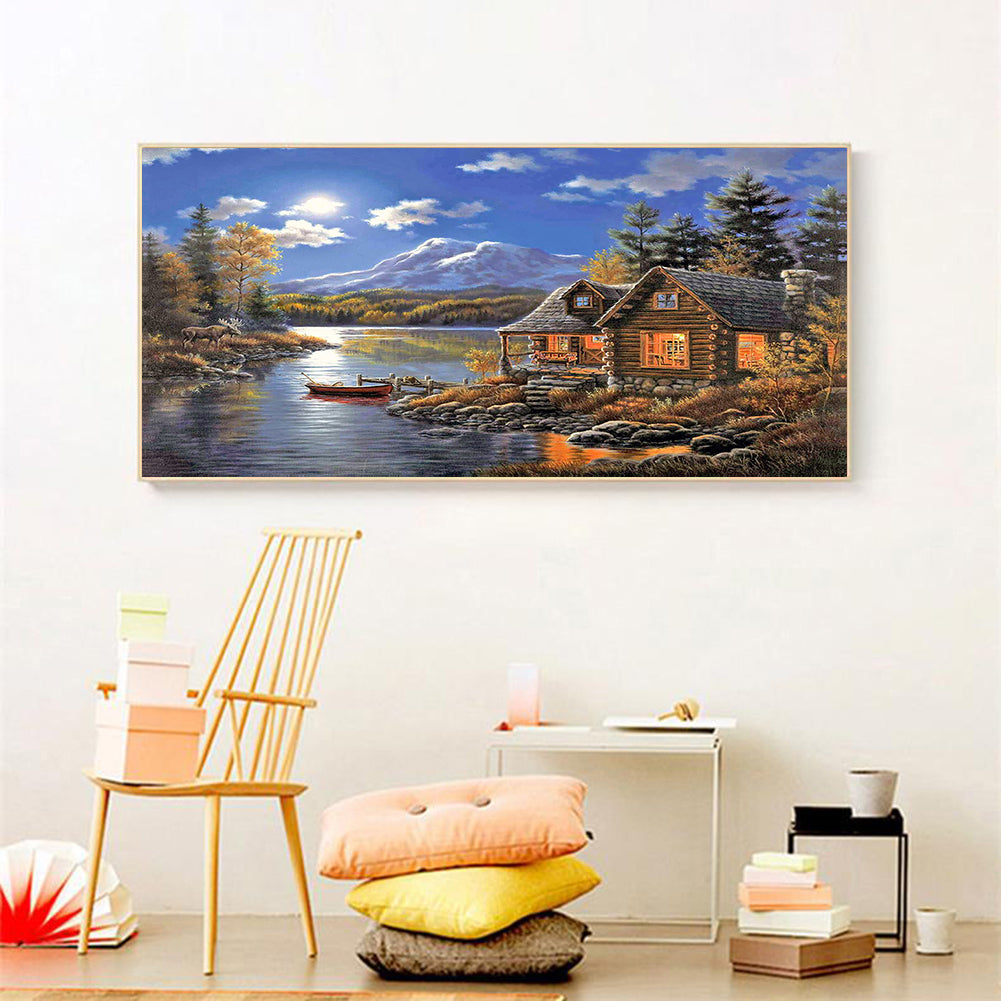 (80*40cm)Streetscape - Full Round Drill Diamond Painting