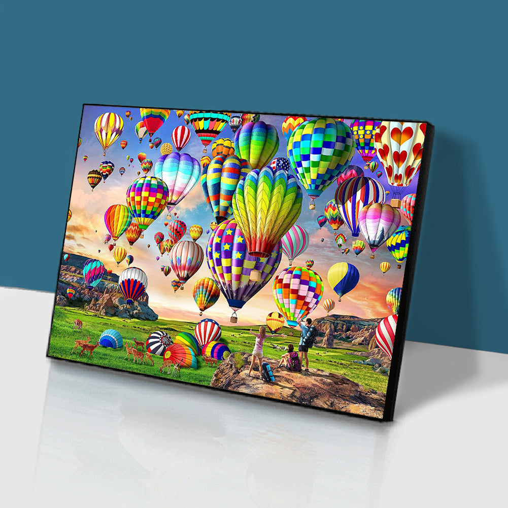 (60*40cm)Hot-air Balloon - Full Round Drill Diamond Painting