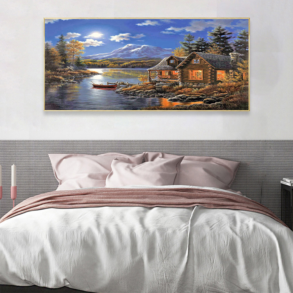 (80*40cm)Streetscape - Full Round Drill Diamond Painting