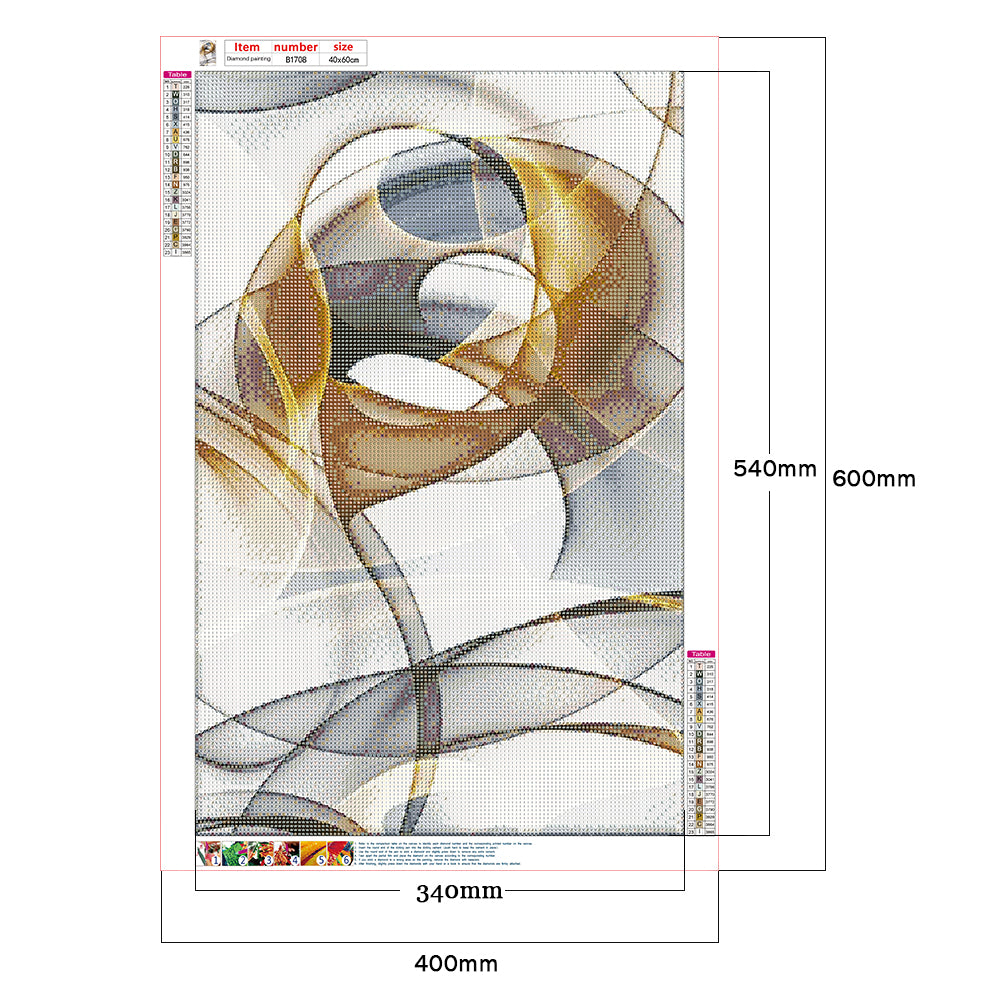 (40*60cm)Abstract Art - Full Round Drill Diamond Painting