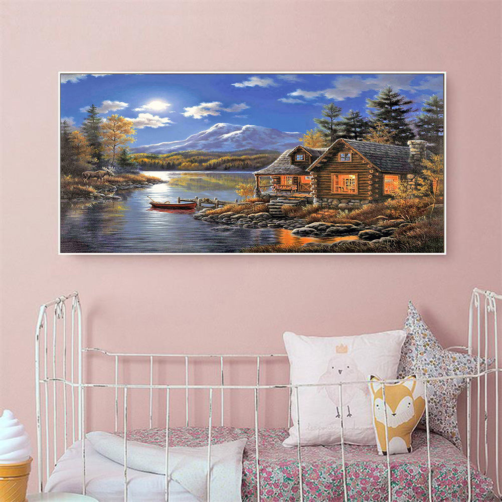 (80*40cm)Streetscape - Full Round Drill Diamond Painting