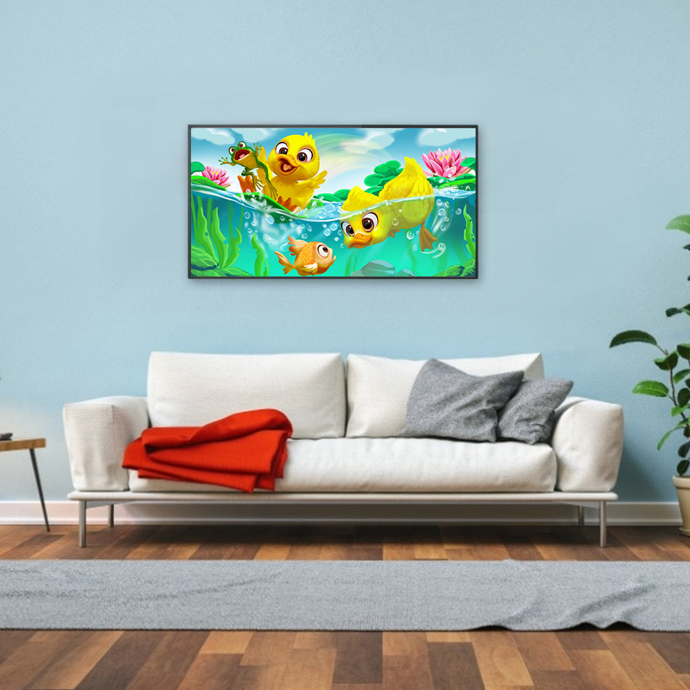 (60*30cm)Duck - Full Round Drill Diamond Painting