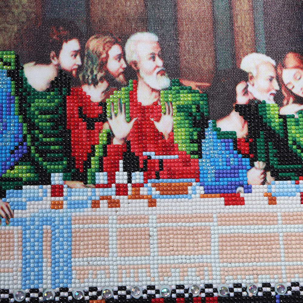 (80*40cm)The Last Supper - Part Drill Special-Shaped Diamond Painting