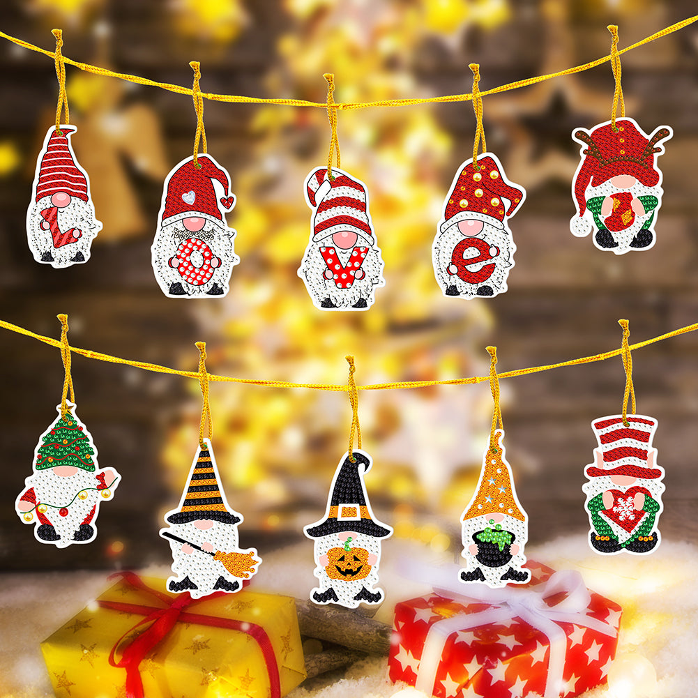 10pcs One-sided Hanging Christmas Ornament Party Props