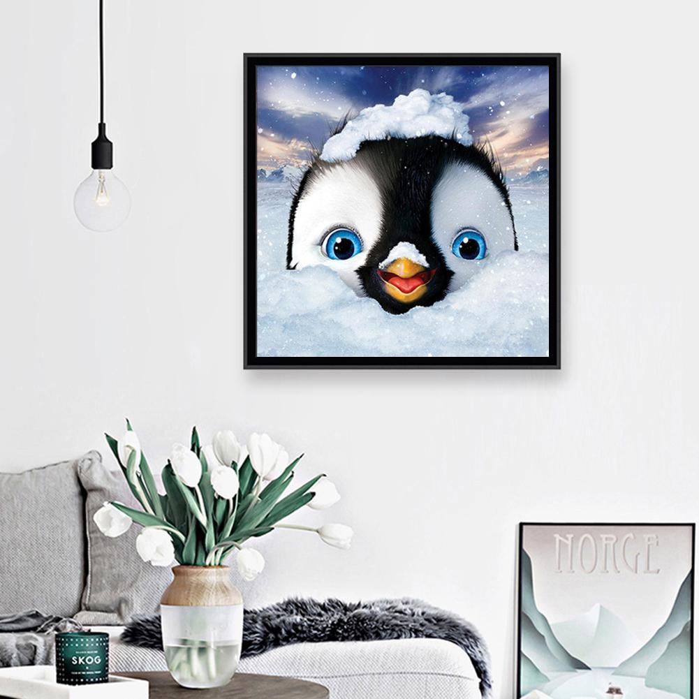 5D DIY Full Drill Diamond Painting Snow Penguin Cross Stitch Embroidery