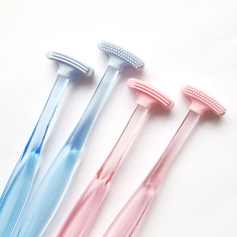 1PC Tongue Scraper Silicone Tongue Brush Cleaner Oral Cleaning Tongue Toothbrush Cleaner Fresh Breath Health Soft Tounge Scraper