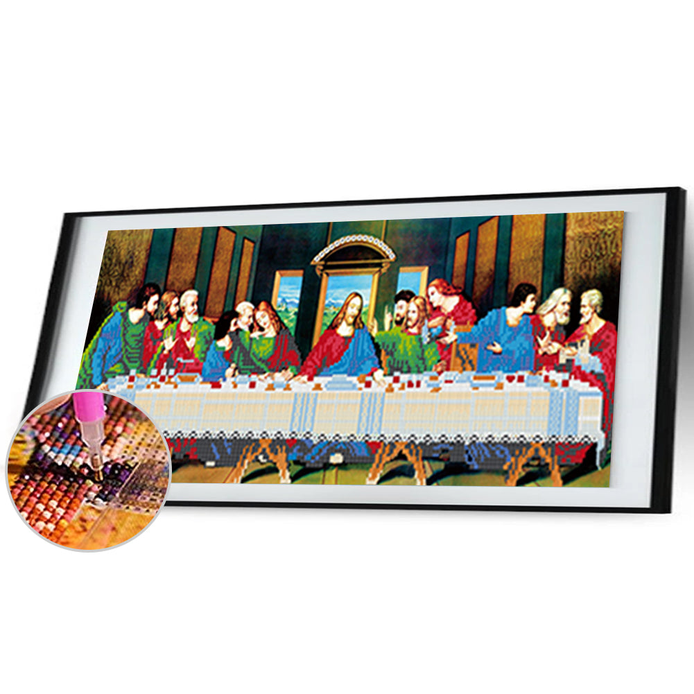 (80*40cm)The Last Supper - Part Drill Special-Shaped Diamond Painting