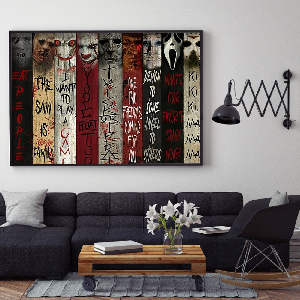 (40*50cm)Horror skull - Full Round Drill Diamond Painting