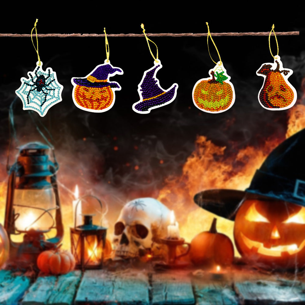 10pcs Halloween Pendant Ornament - 5D DIY Diamond Crafts