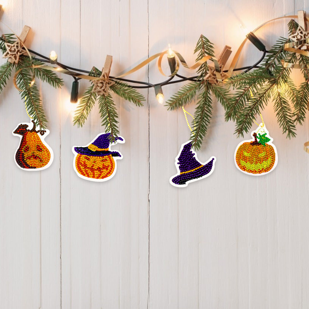 10pcs Halloween Pendant Ornament - 5D DIY Diamond Crafts