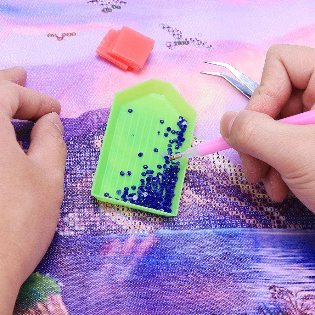 5D Diamond Painting Rhinestone Cross Stitch Point Drill Pen Kit Set Tools