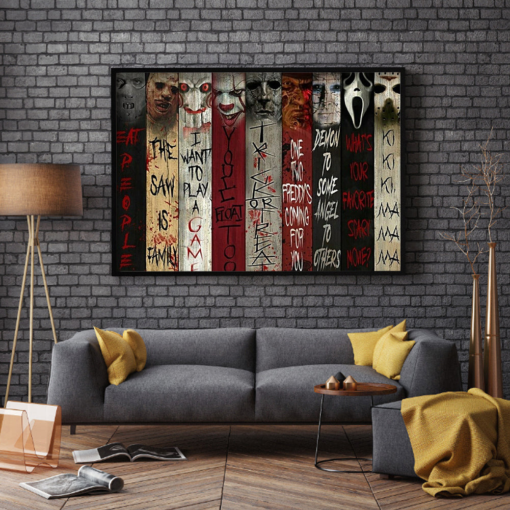 (40*50cm)Horror skull - Full Round Drill Diamond Painting