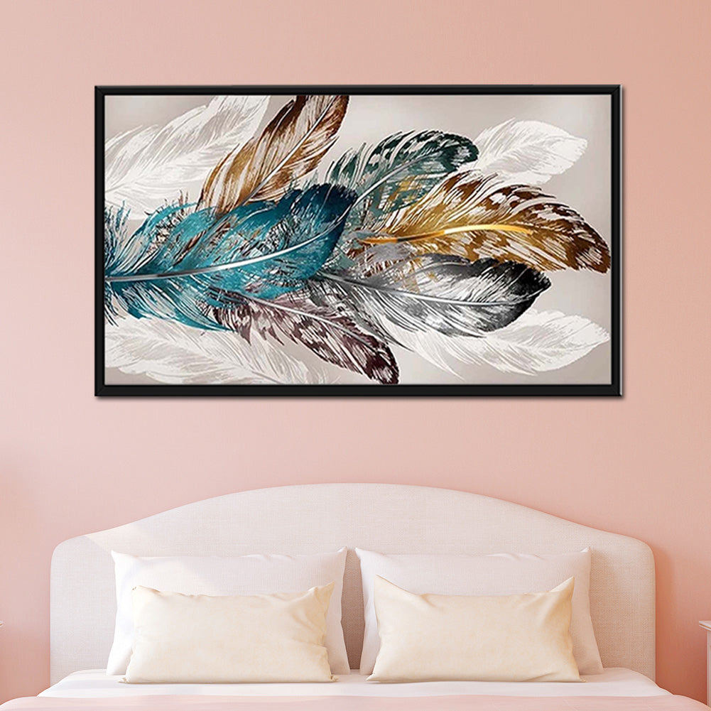 (80*40cm)Feather - Full Round Drill Diamond Painting