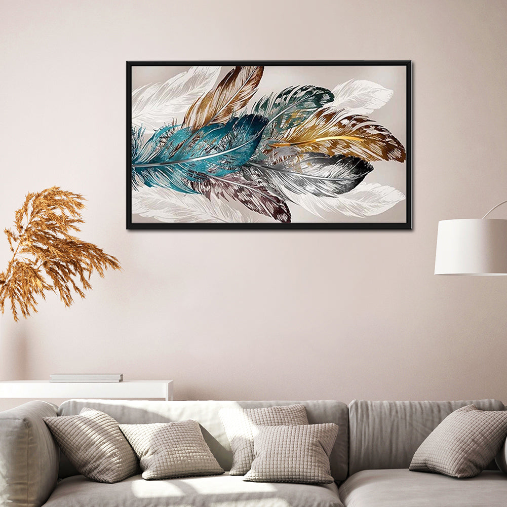 (80*40cm)Feather - Full Round Drill Diamond Painting