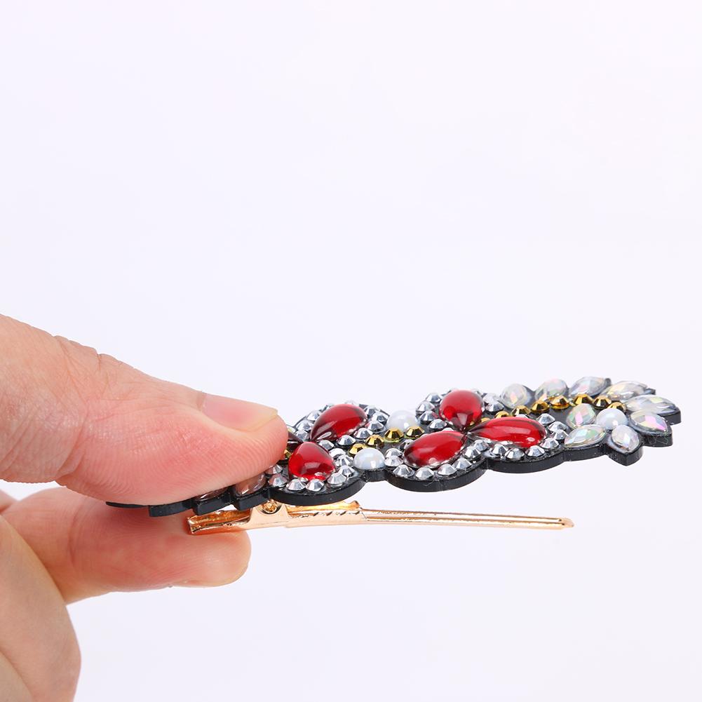 3pcs DIY Full Drill Diamond Painting Hair Clip Flower Leaf Barrette Hairpin